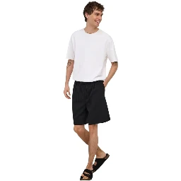 Black Recycled Polyester Bermuda Shorts