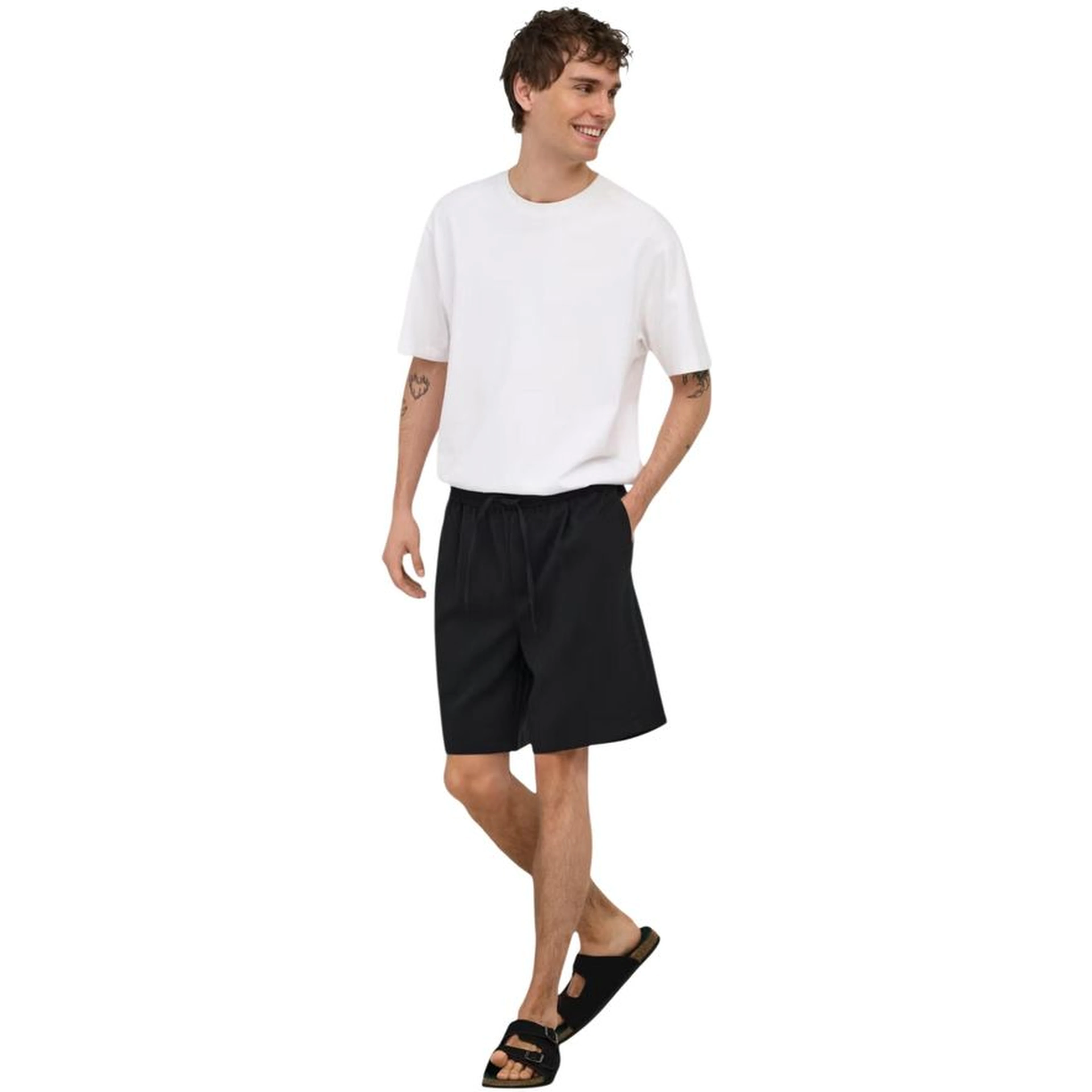 Black Recycled Polyester Bermuda Shorts