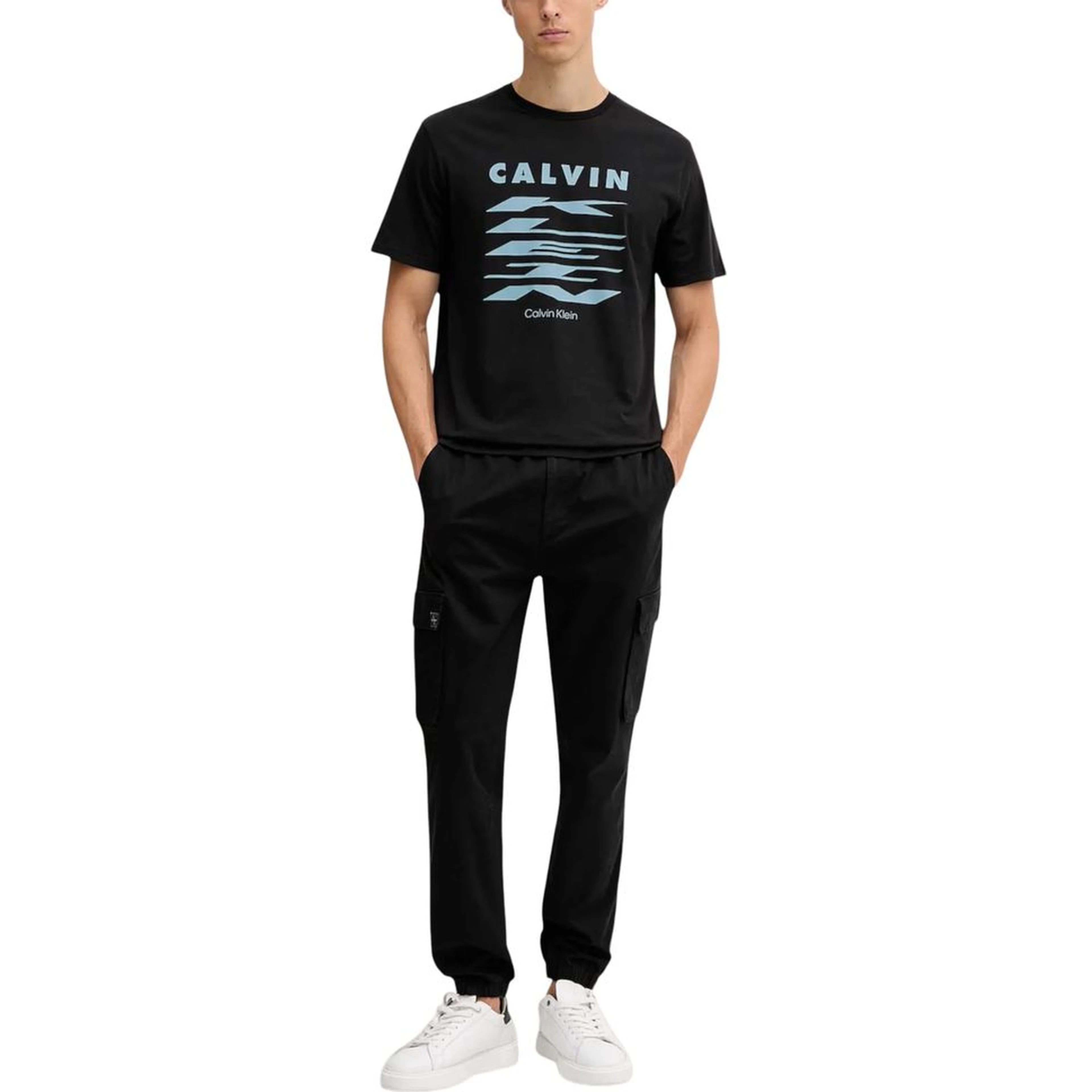 Black Cotton Casual Pants