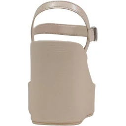 Beige Polyethylene Platform Sandals