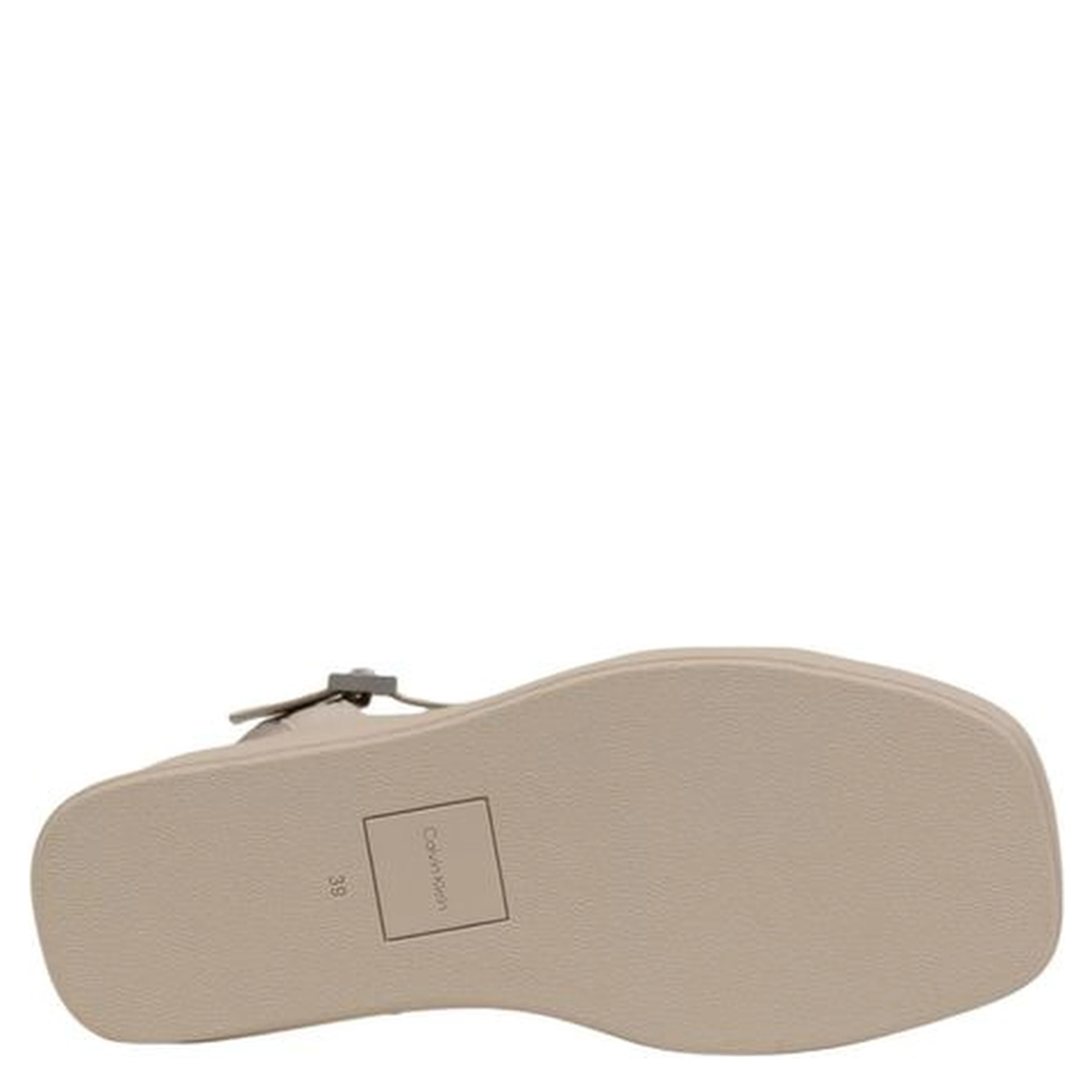 Beige Polyethylene Platform Sandals
