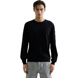 Black Cotton Sweatshirt