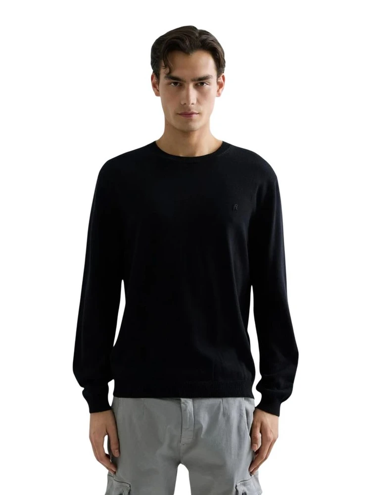 Black Cotton Sweatshirt