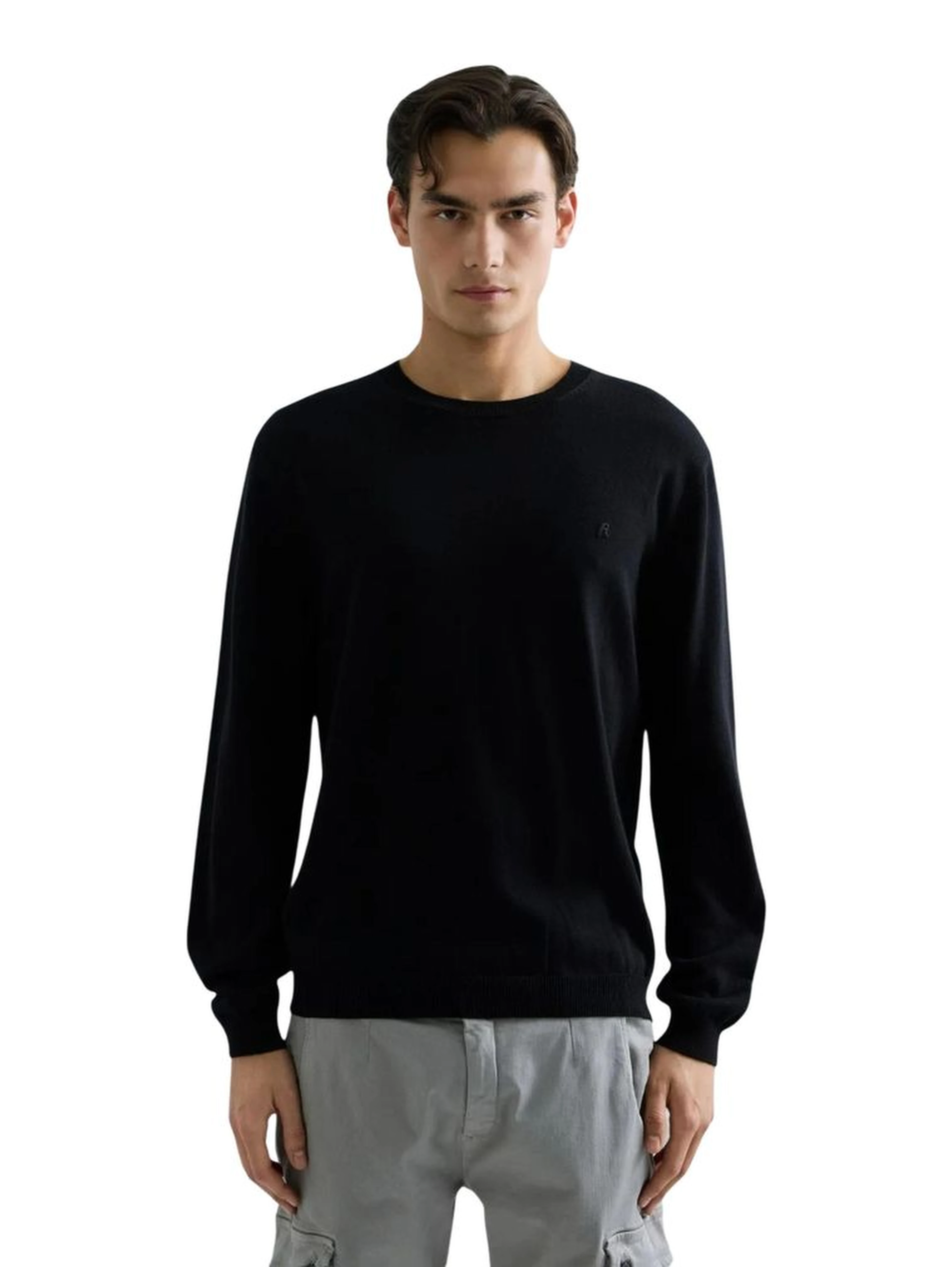 Black Cotton Sweatshirt
