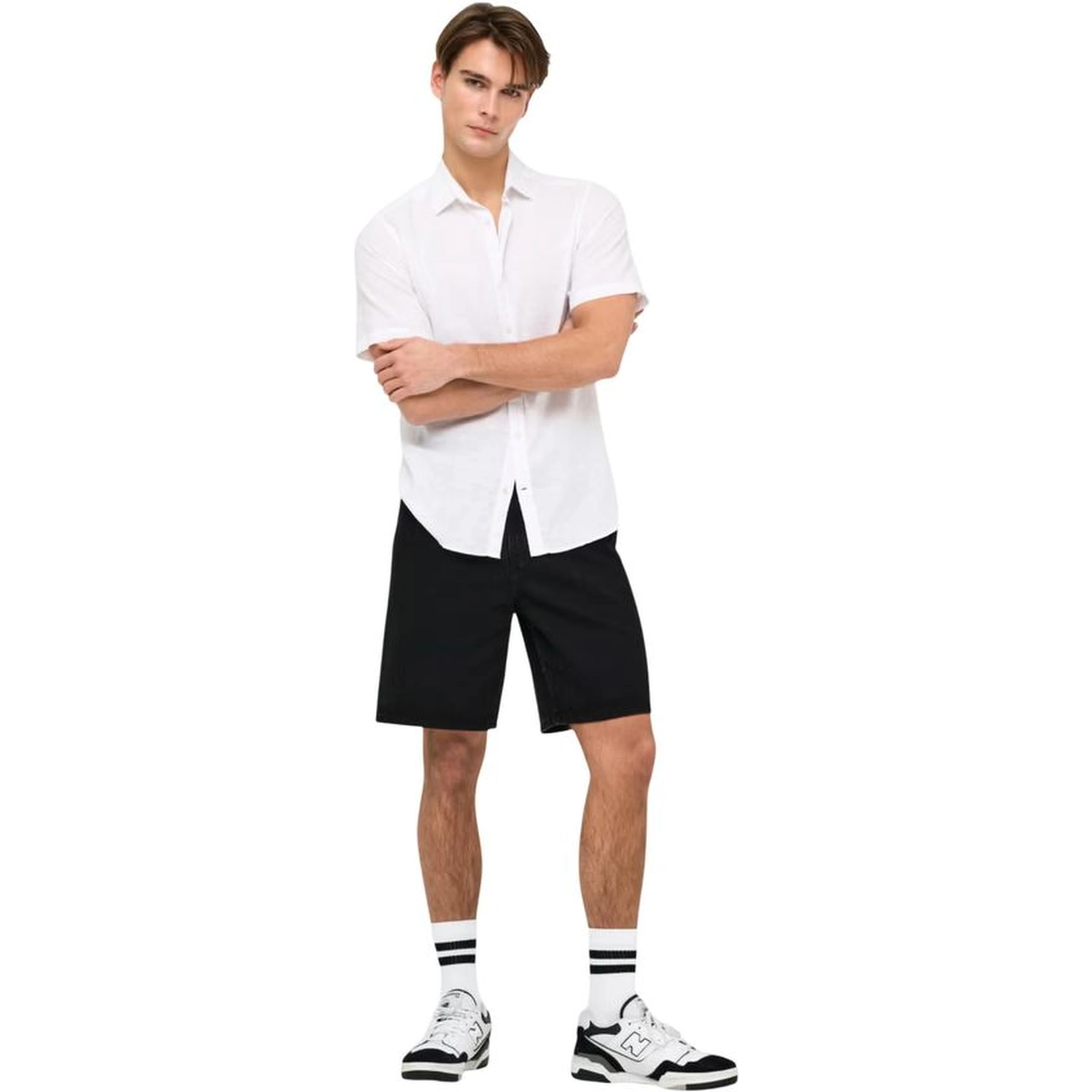 Black Organic Cotton Bermuda Shorts