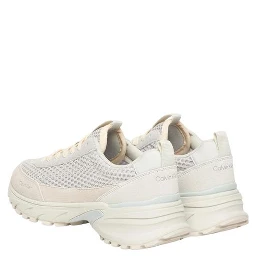 Beige Leather Chunky Sneakers