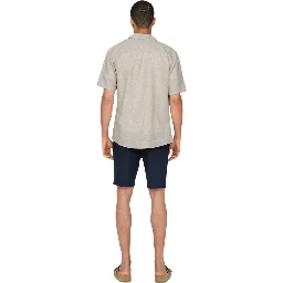 Beige Linen Shortsleeve Shirt