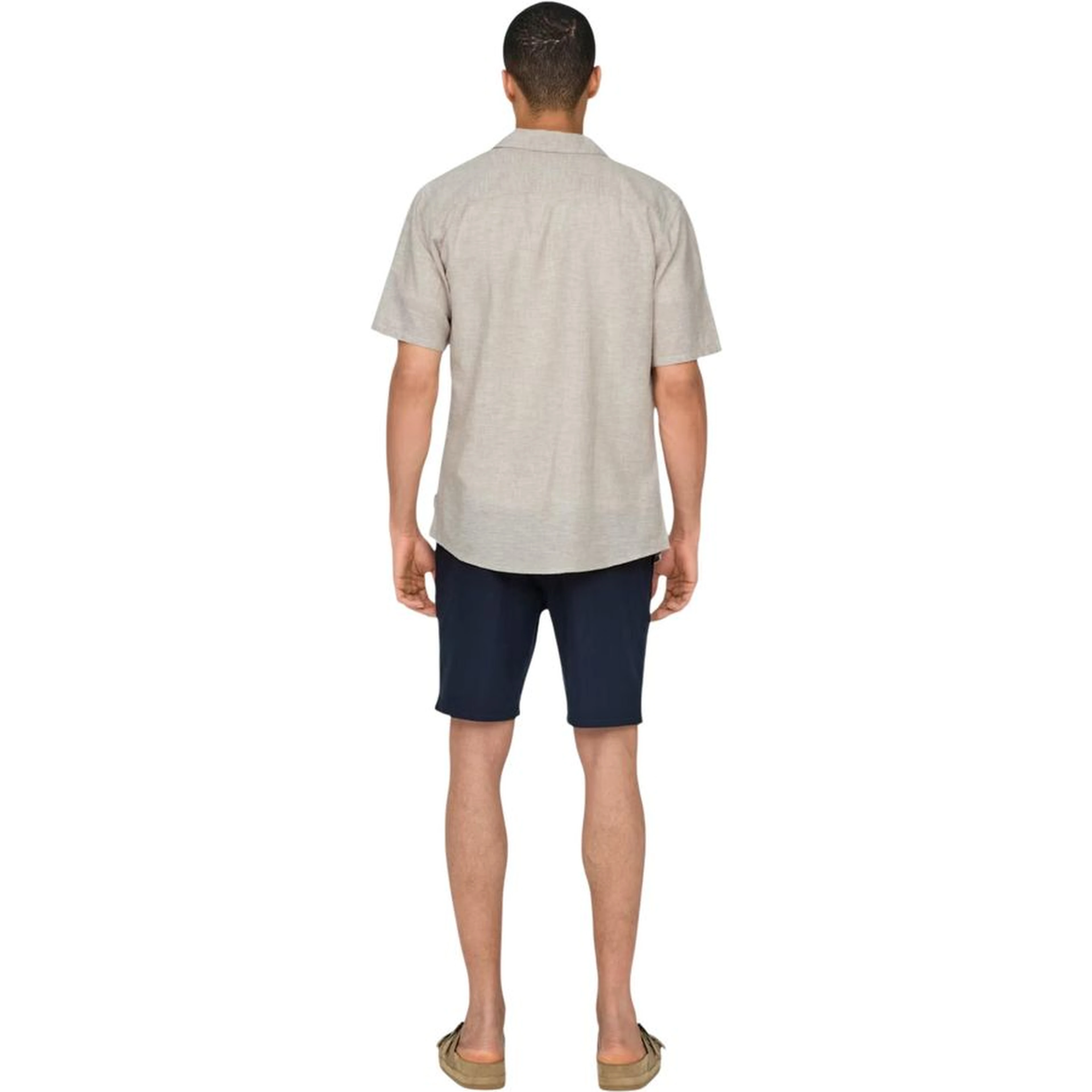 Beige Linen Shortsleeve Shirt
