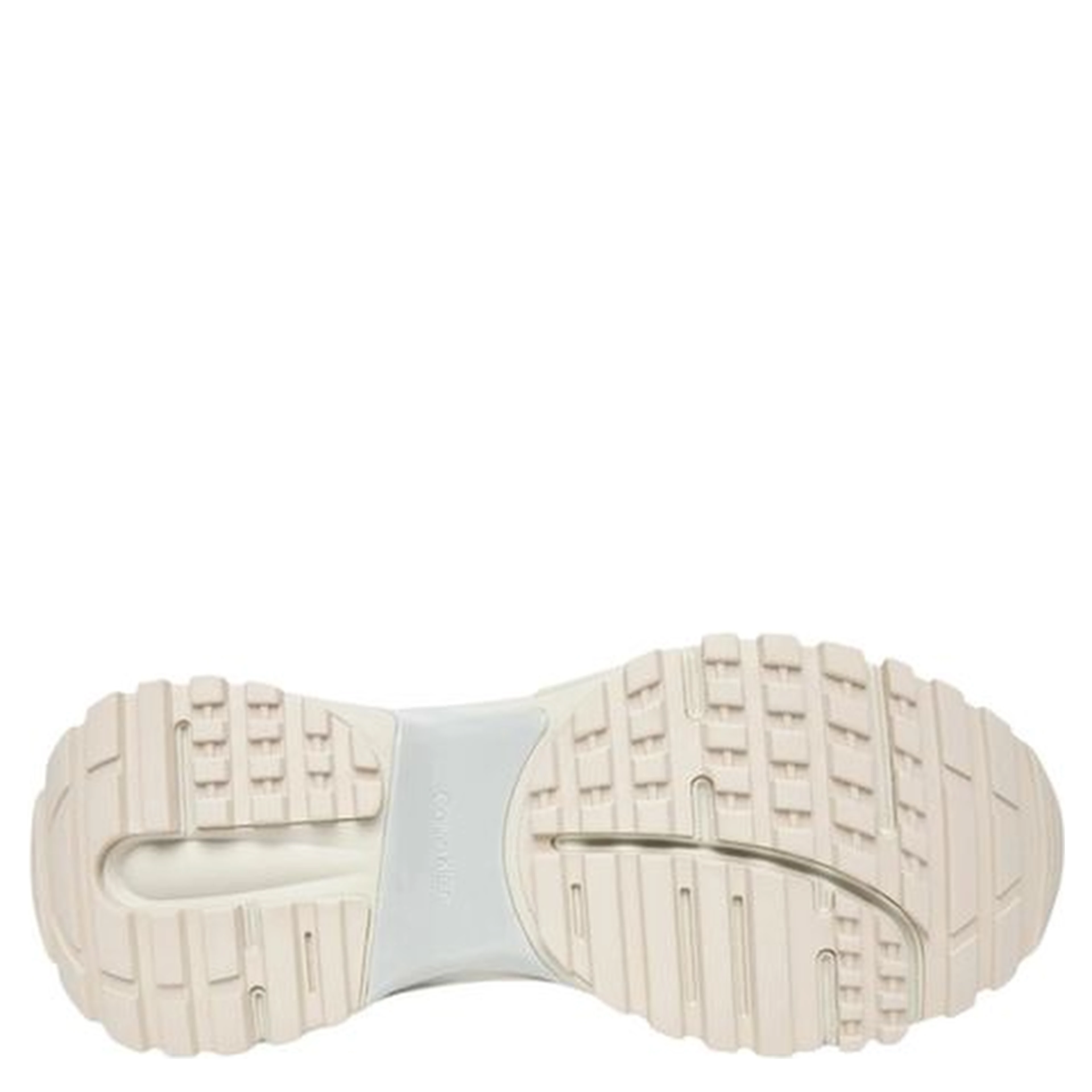 Beige Leather Chunky Sneakers