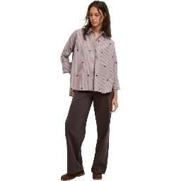 Brown Recycled Polyester Blouse