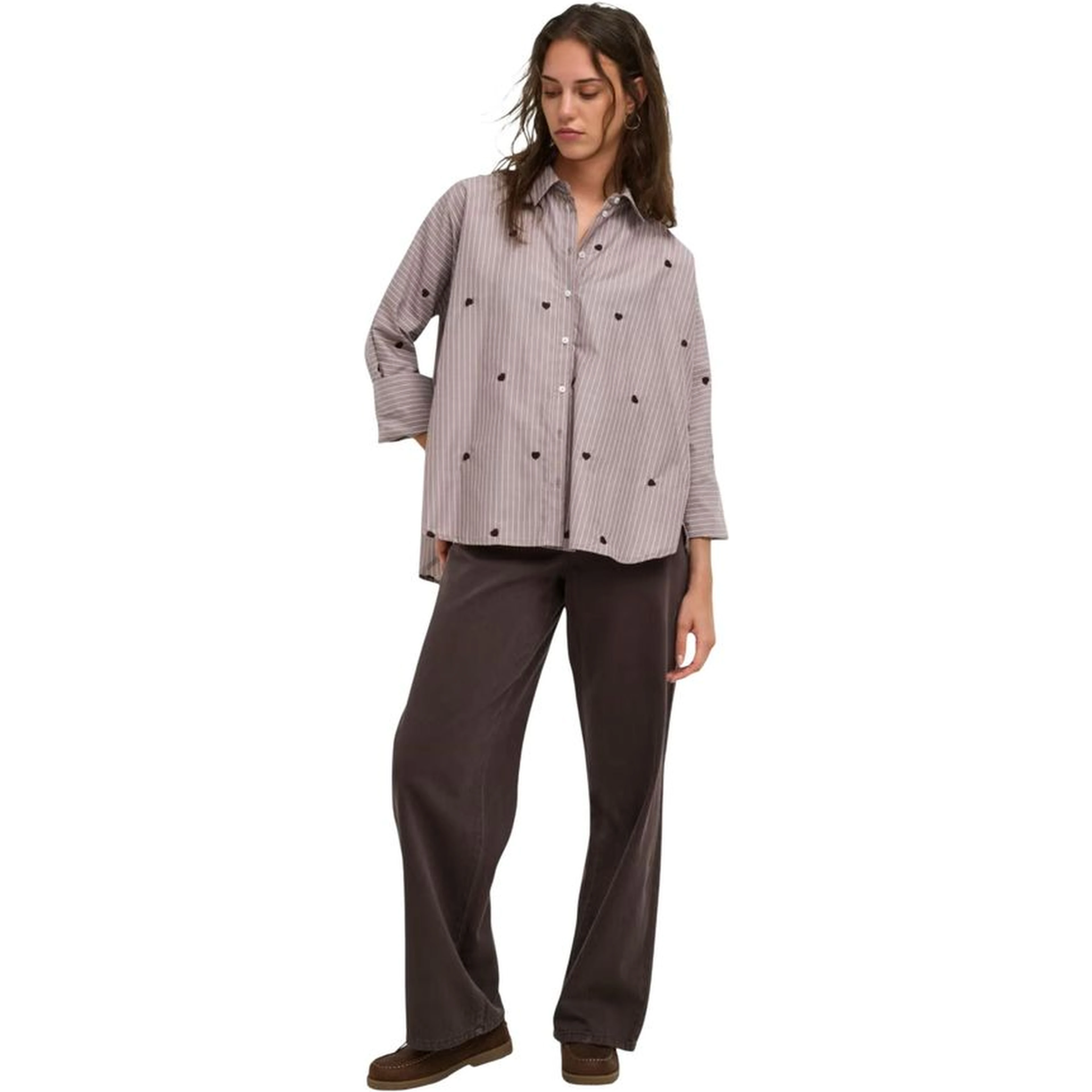 Brown Recycled Polyester Blouse