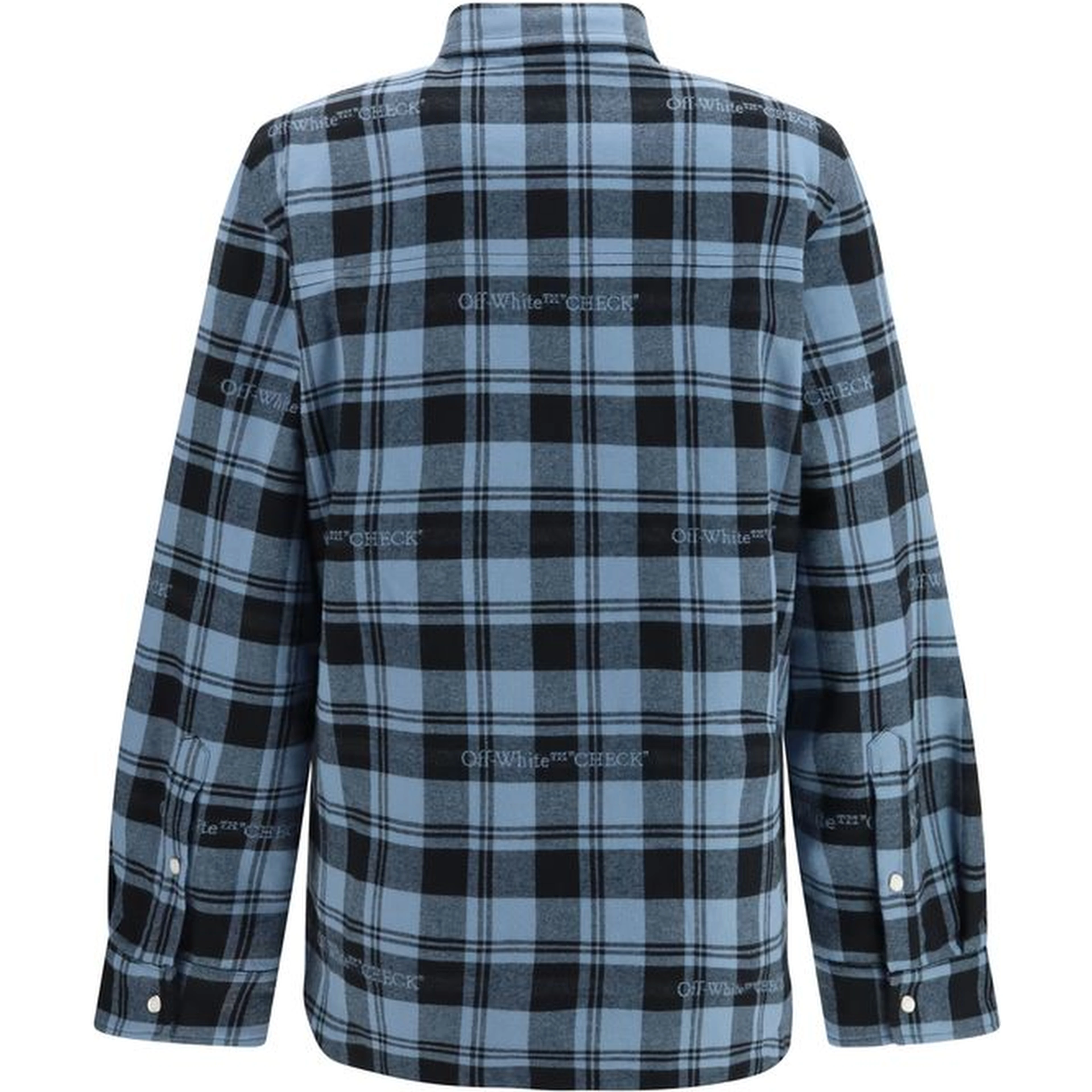 Blue Cotton Full-Length Jacket