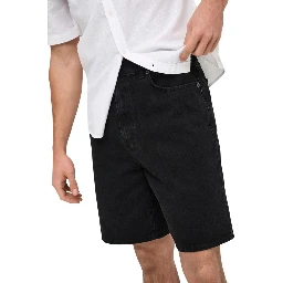 Black Organic Cotton Bermuda Shorts