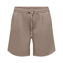 Beige Recycled Polyester Bermuda Shorts