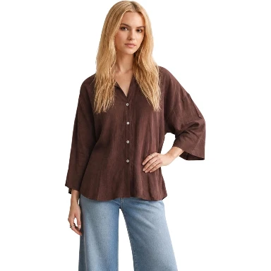 Brown Viscose Blouse