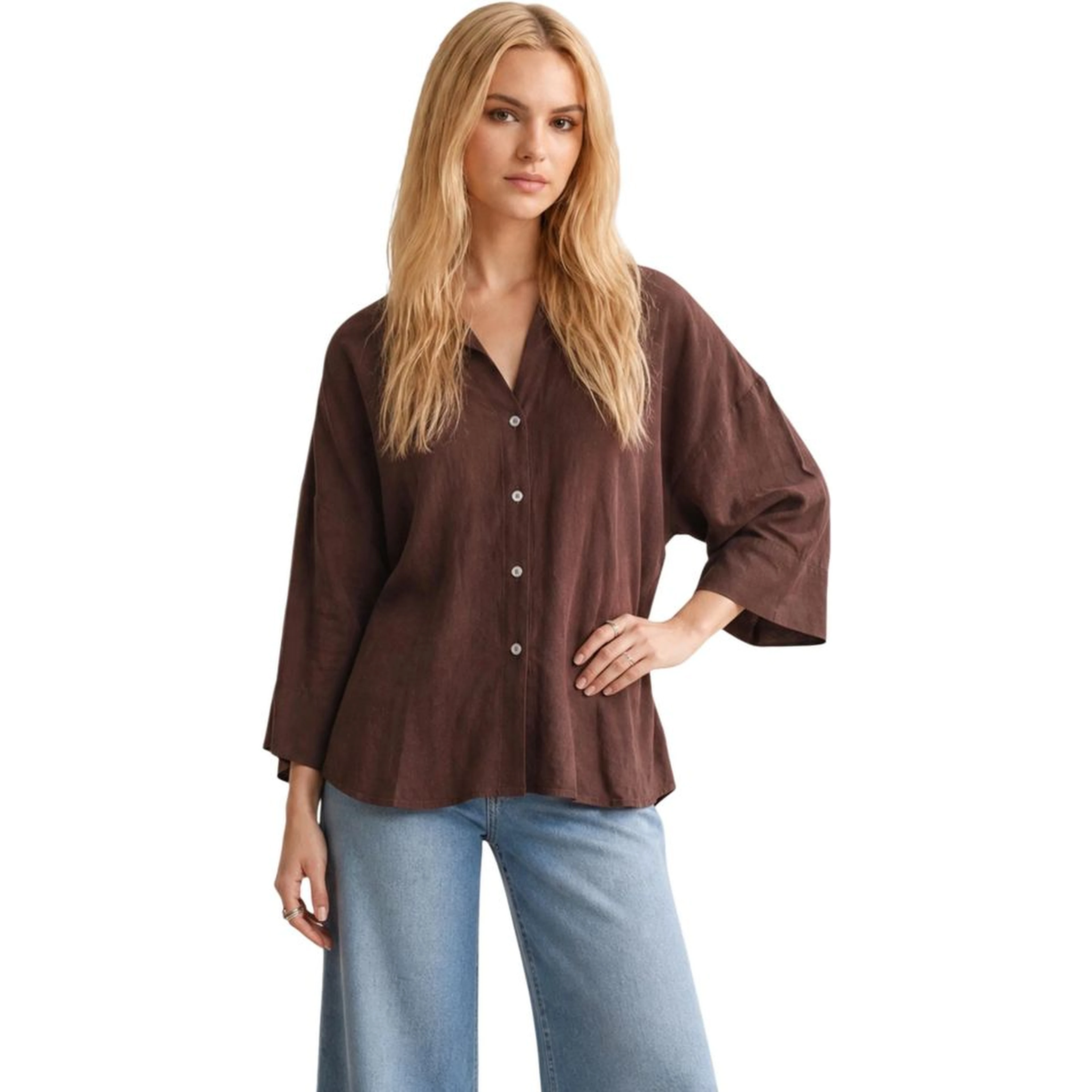 Brown Viscose Blouse