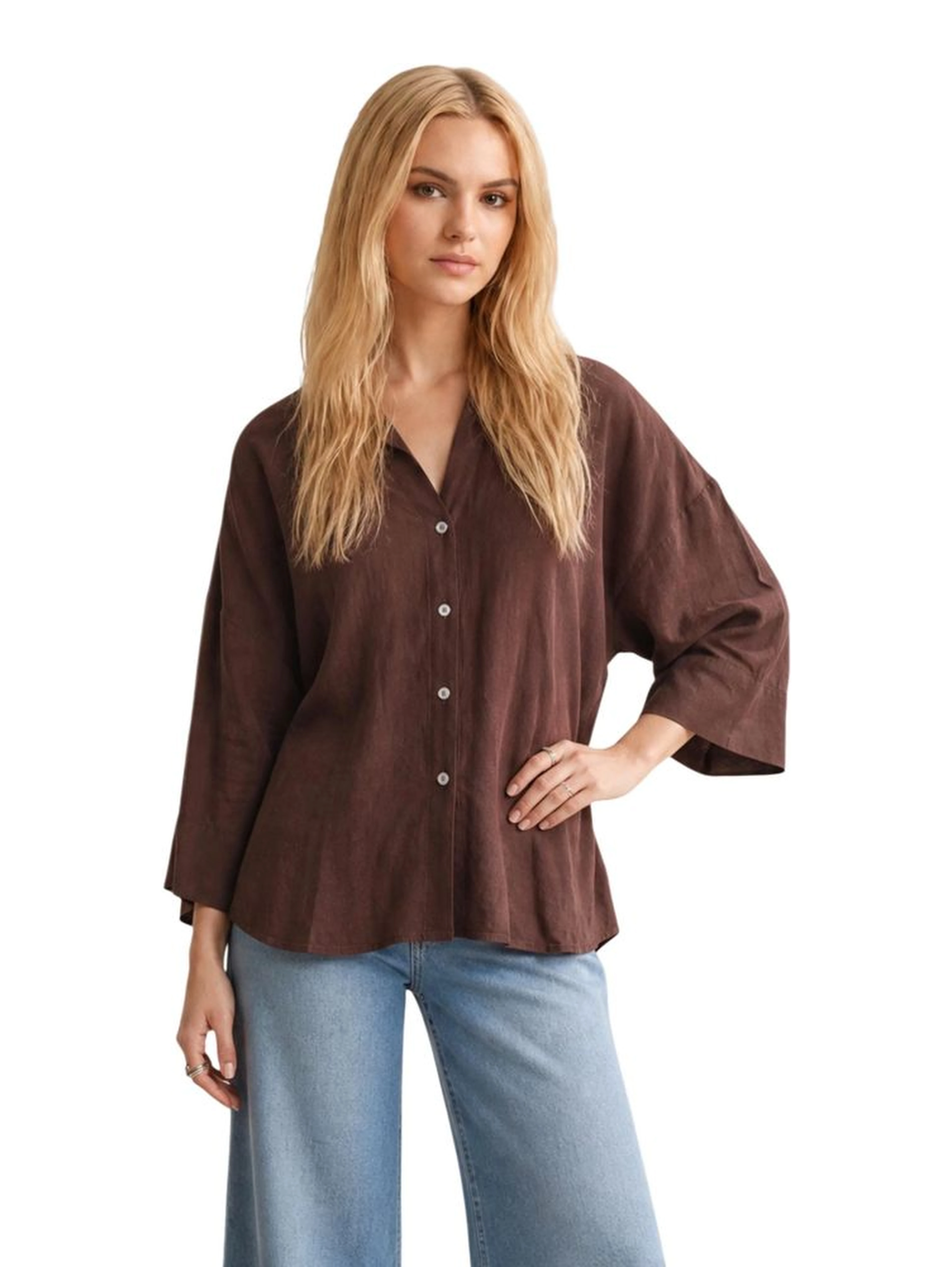 Brown Viscose Blouse