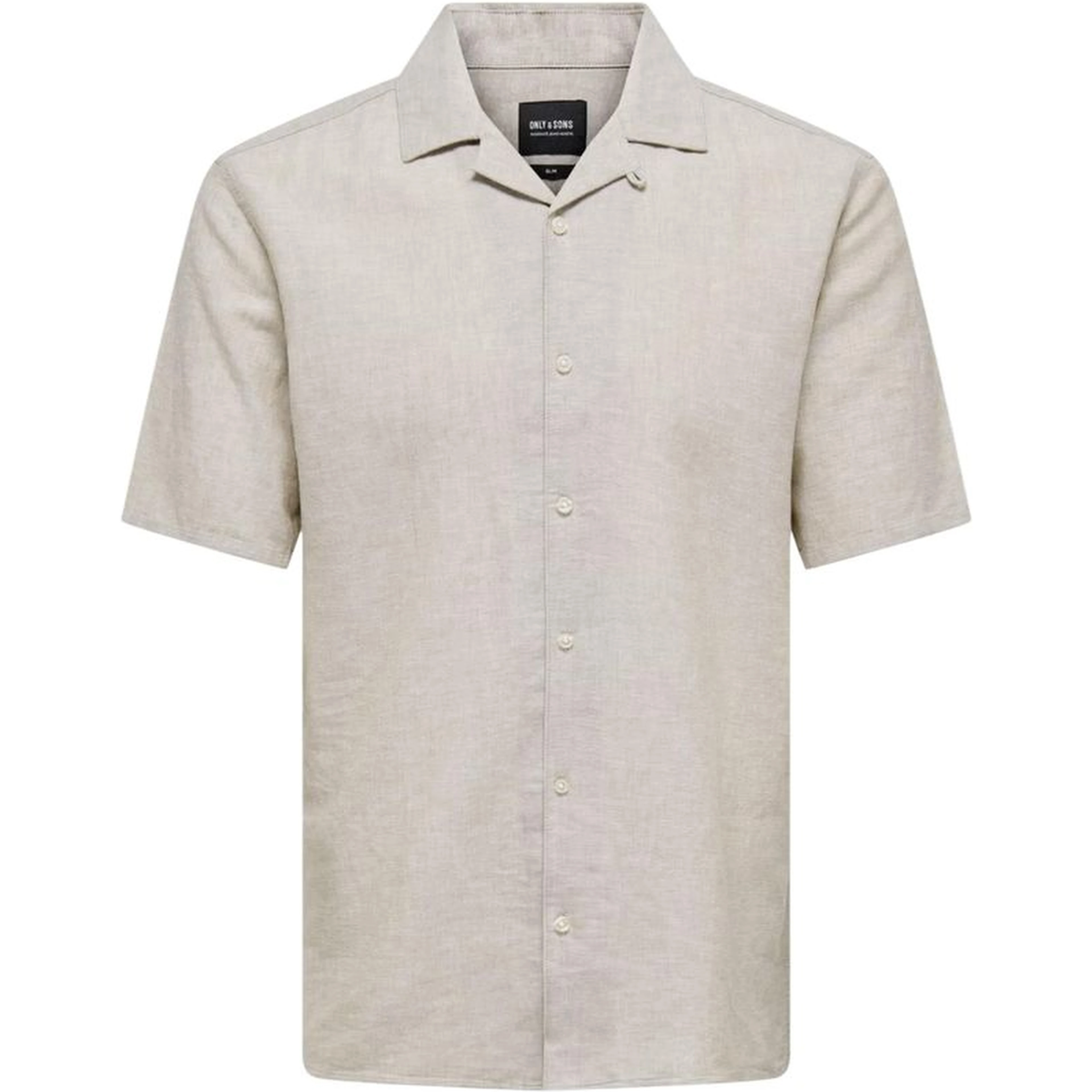 Beige Linen Shortsleeve Shirt