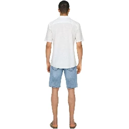 White Linen Shortsleeve Shirt