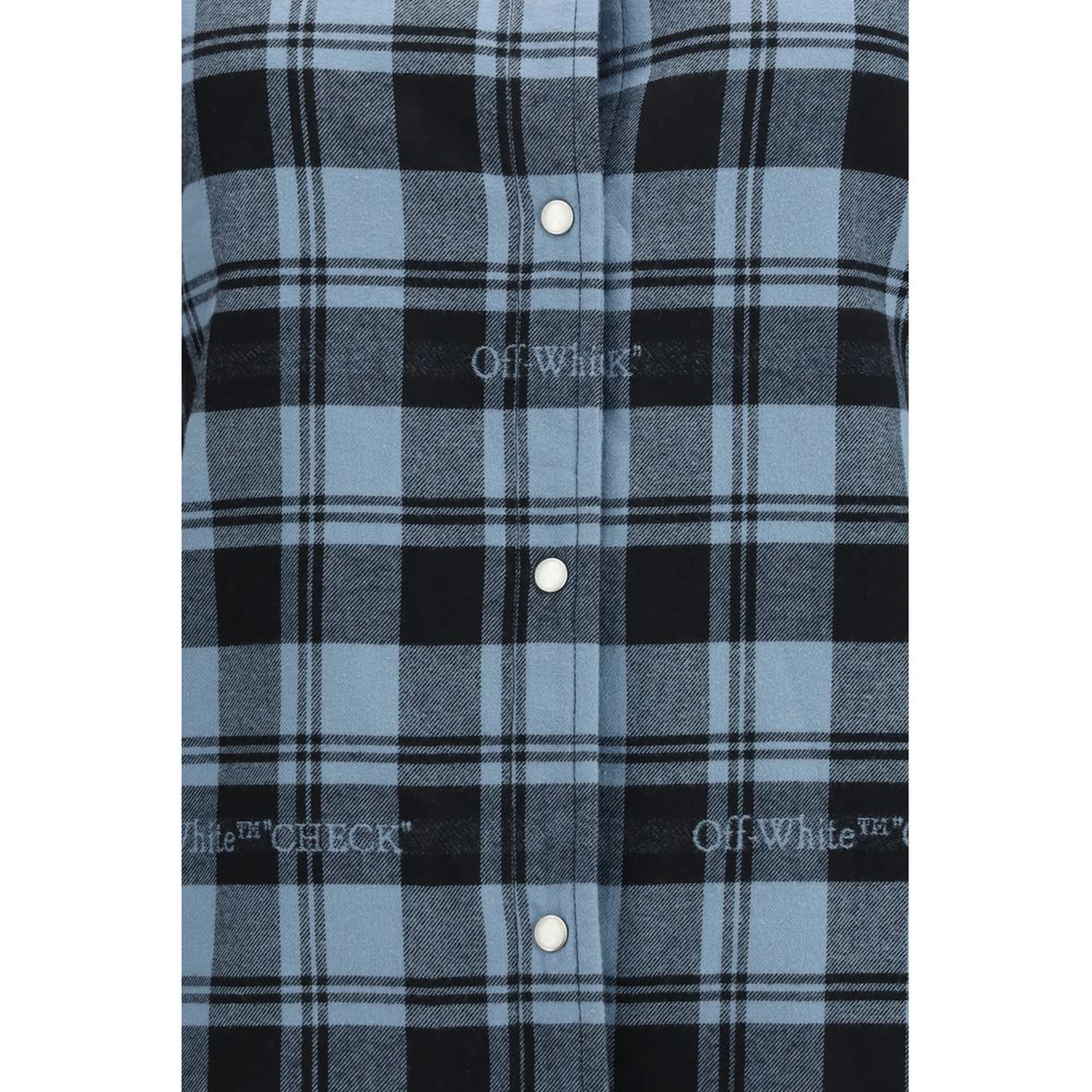 Blue Cotton Full-Length Jacket