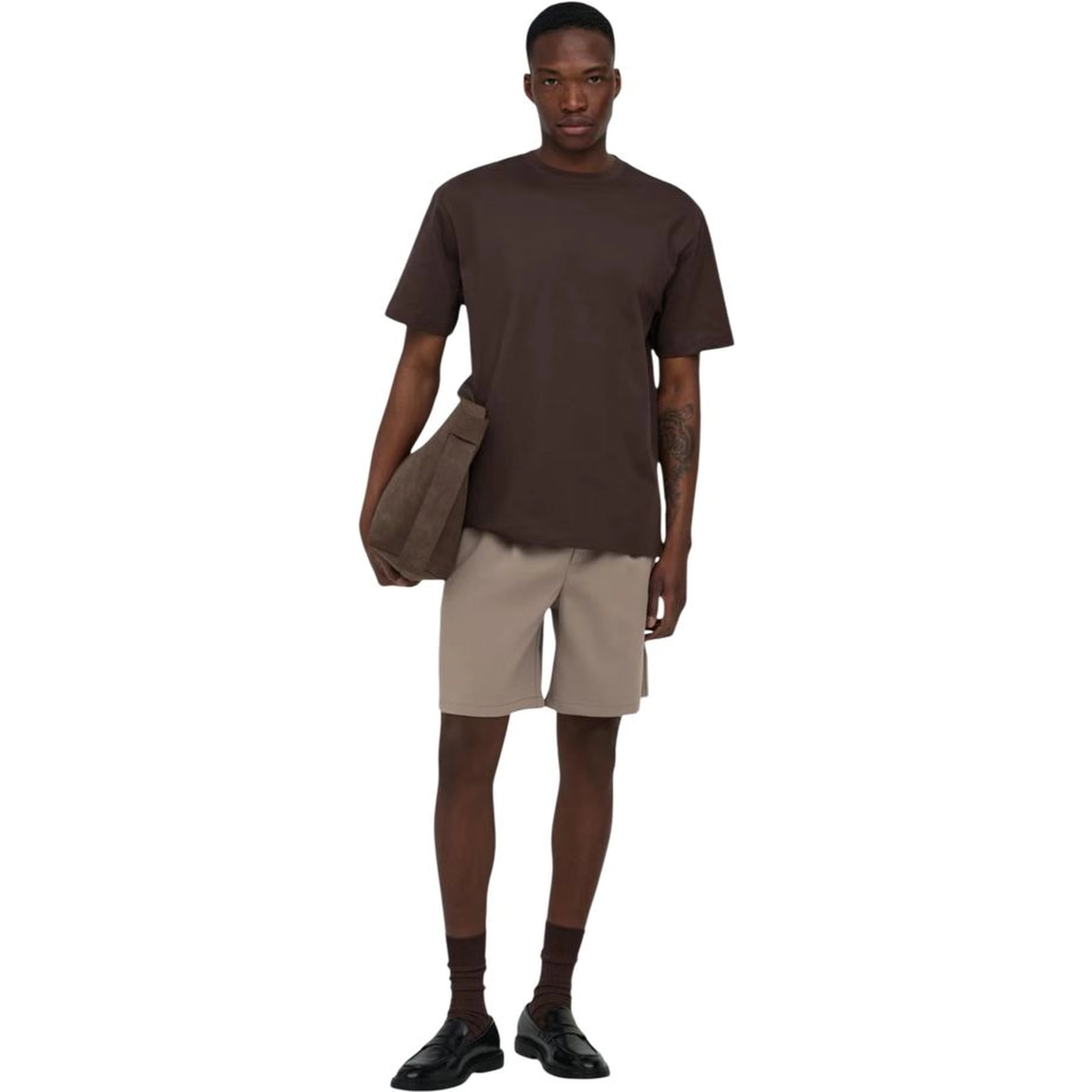 Beige Recycled Polyester Bermuda Shorts