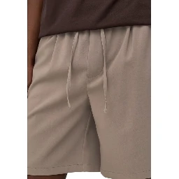 Beige Recycled Polyester Bermuda Shorts