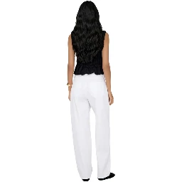 White Cotton Mom Jeans
