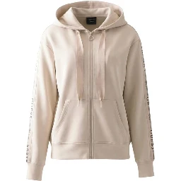 Beige Polyester Hoodie