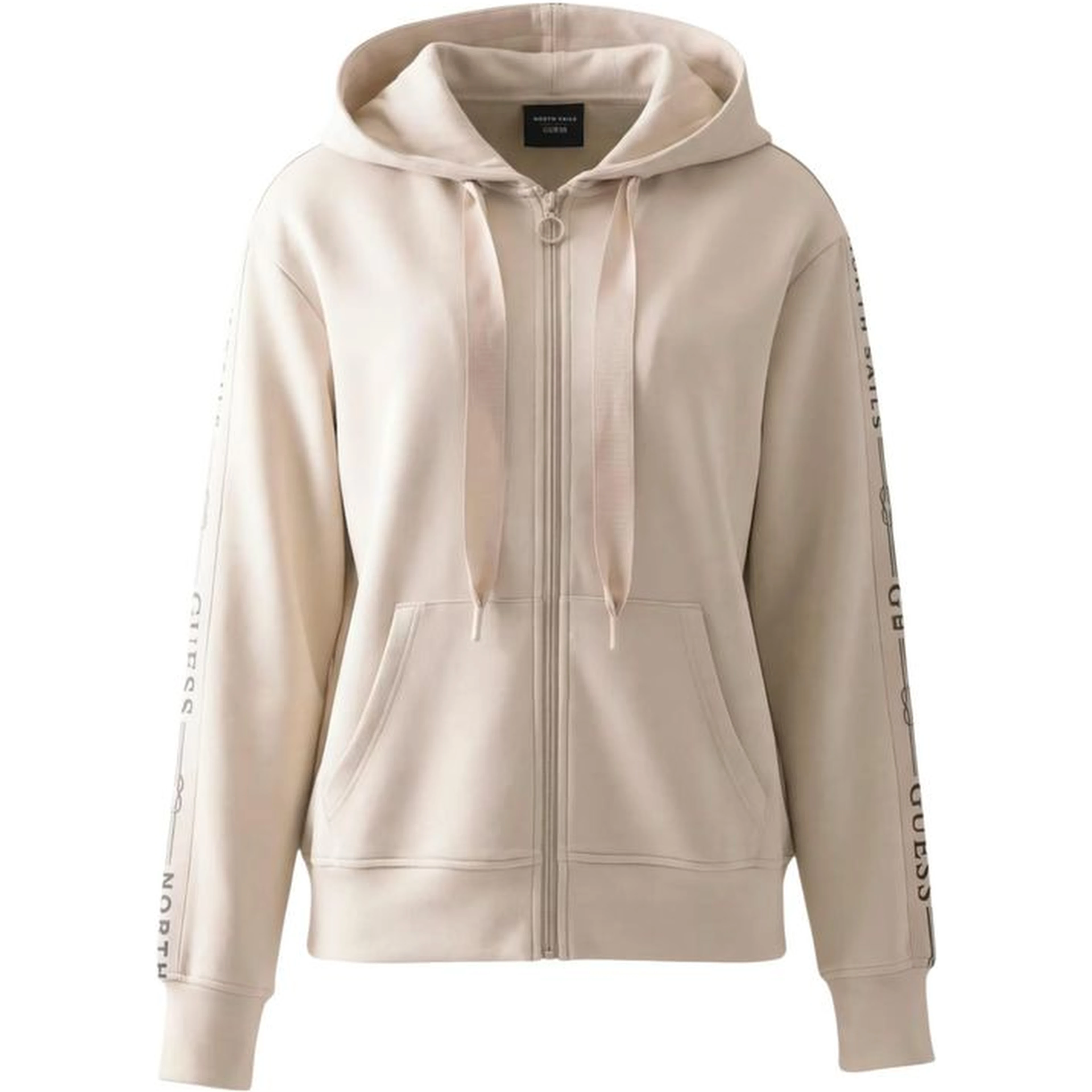 Beige Polyester Hoodie