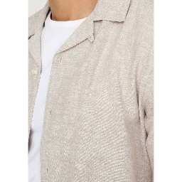 Beige Linen Shortsleeve Shirt