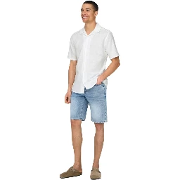 White Linen Shortsleeve Shirt