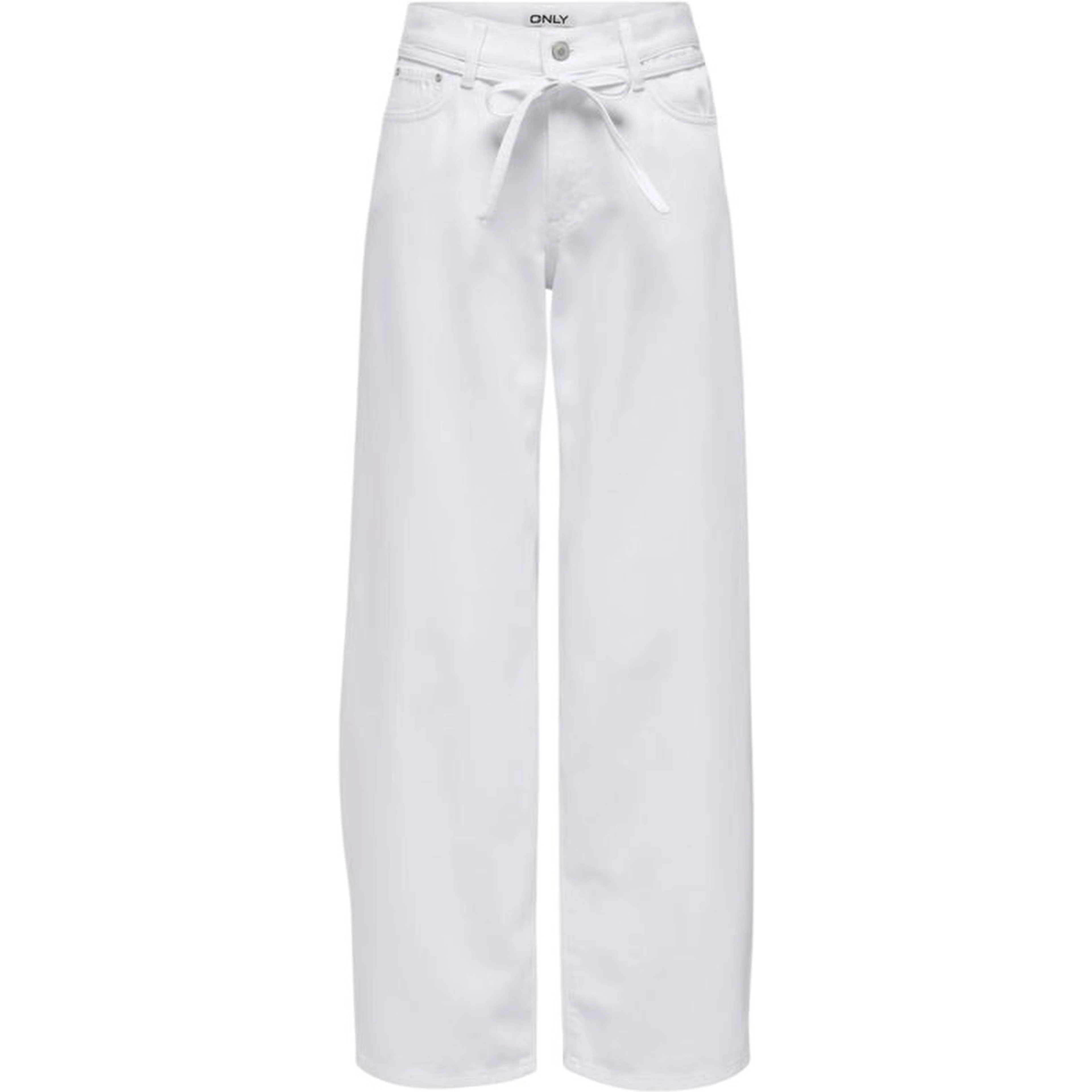 White Cotton Mom Jeans