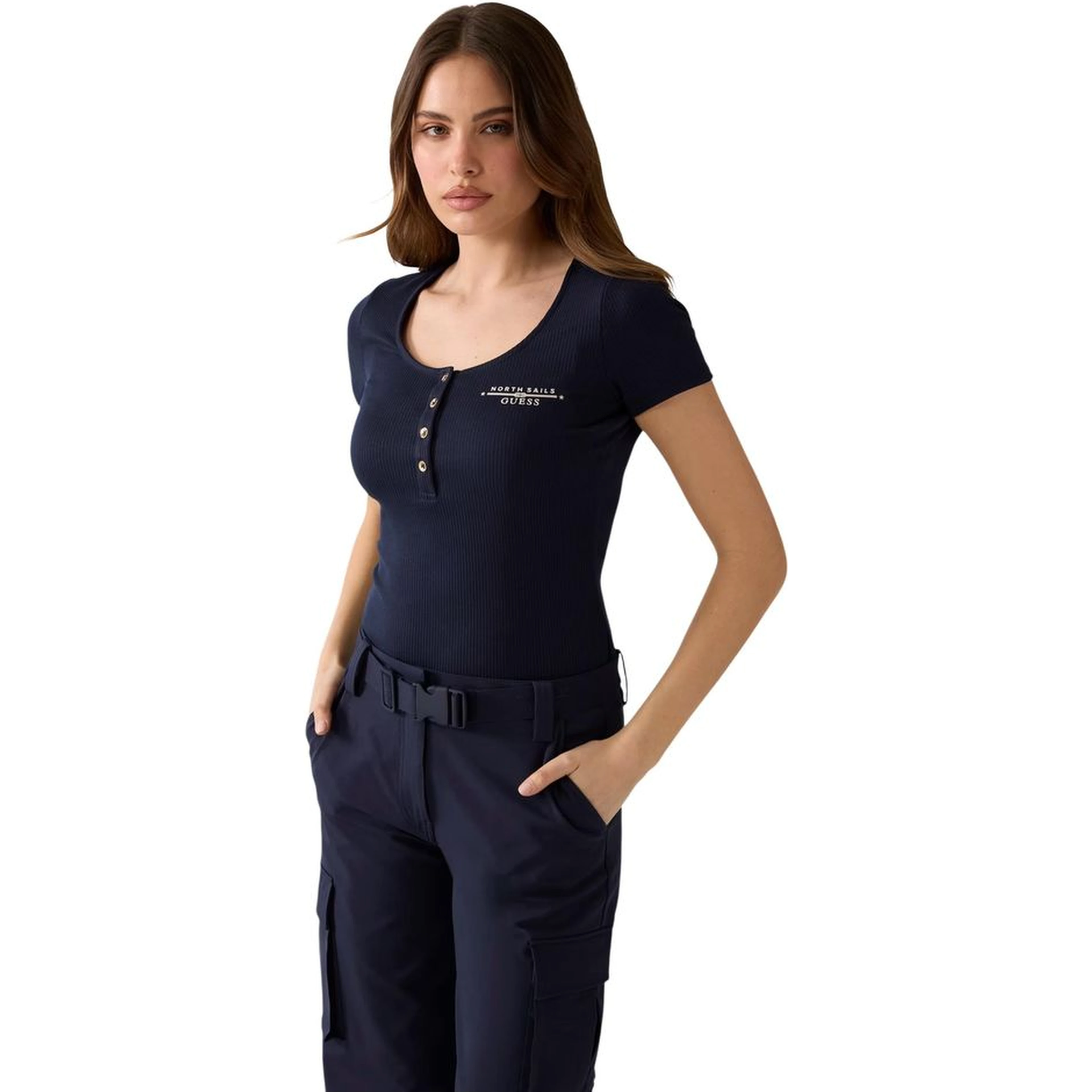 Blue Viscose T-Shirt