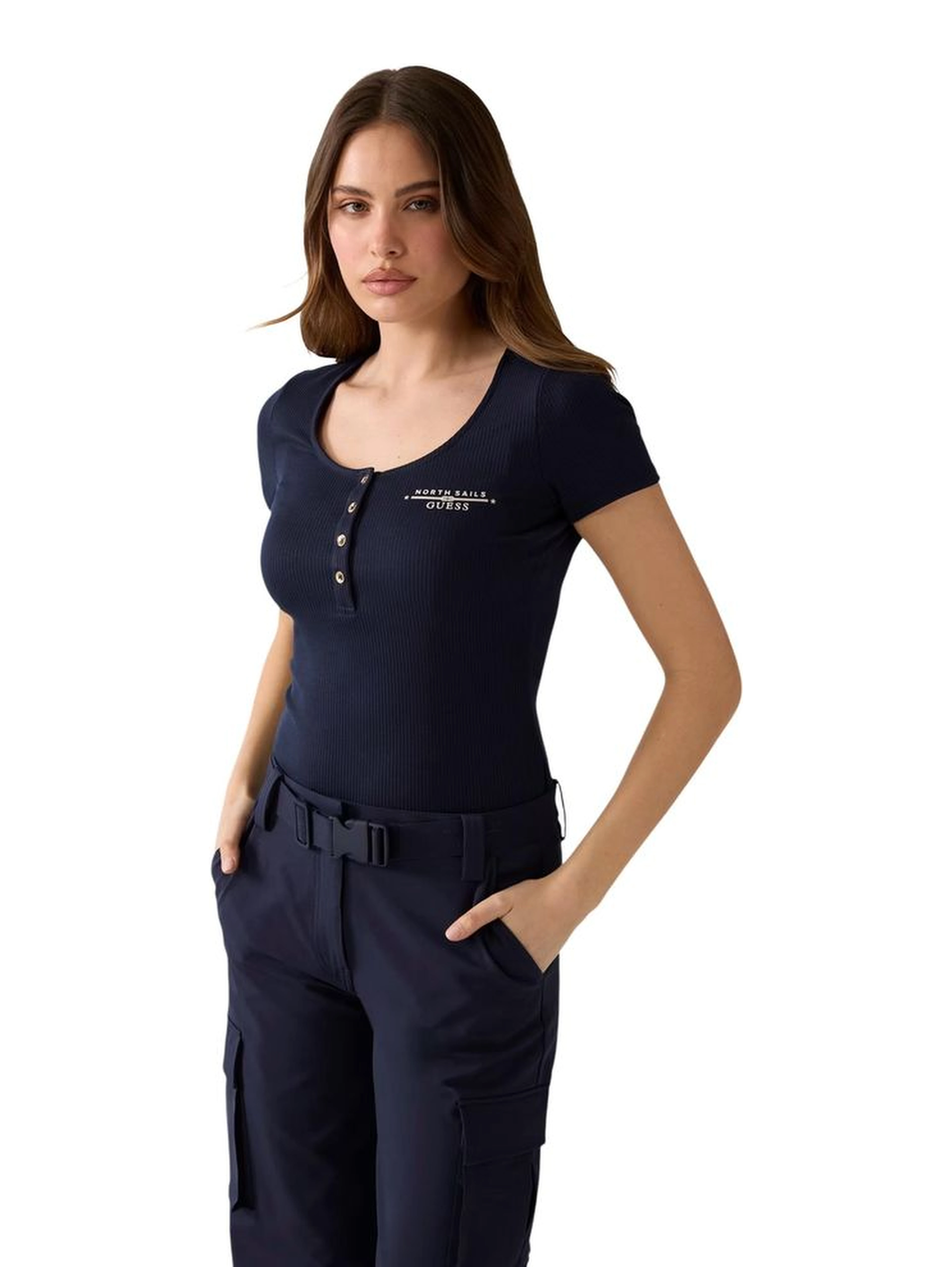 Blue Viscose T-Shirt