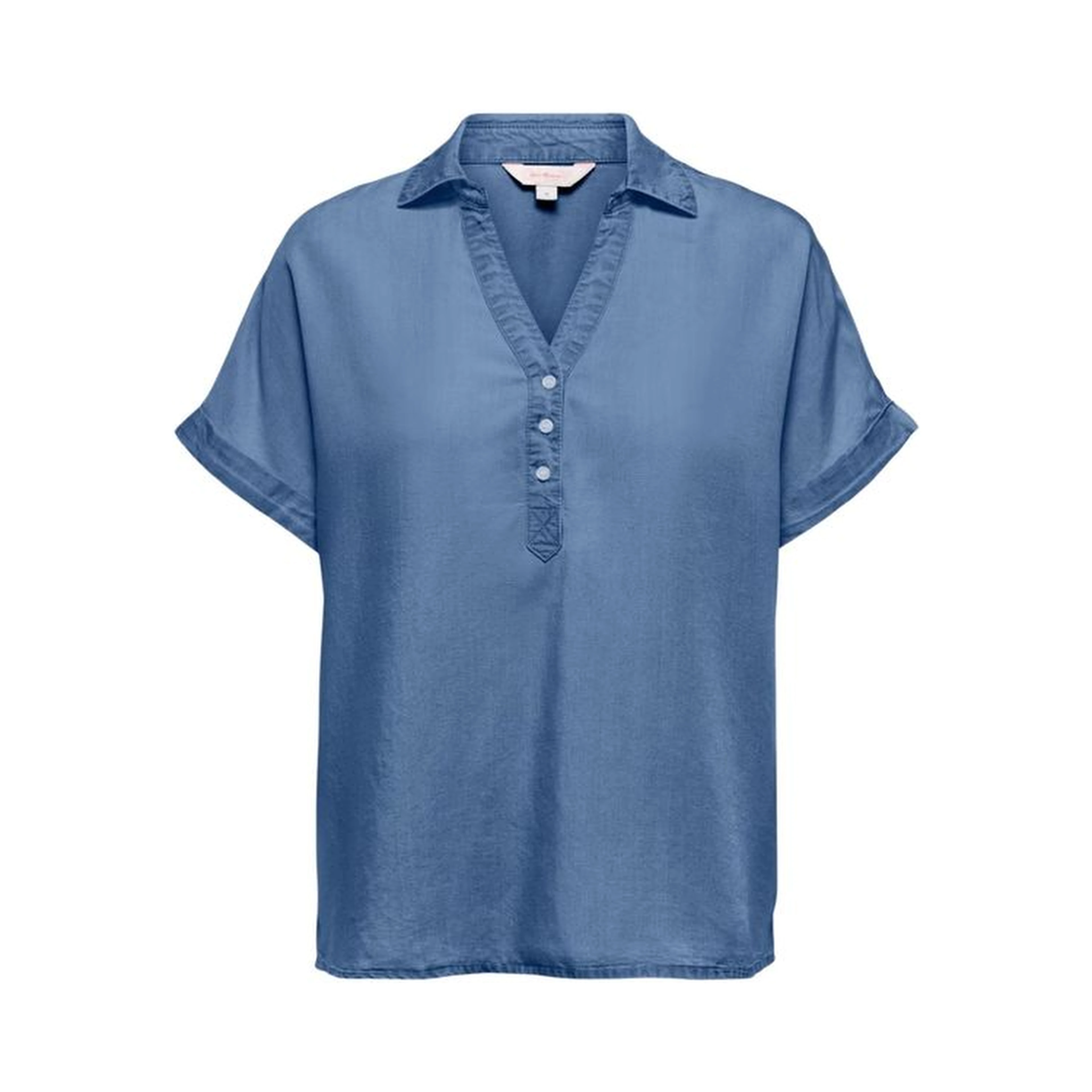 Blue Lyocell Shortsleeve Shirt