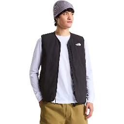 Black Nylon Sleeveless Jacket
