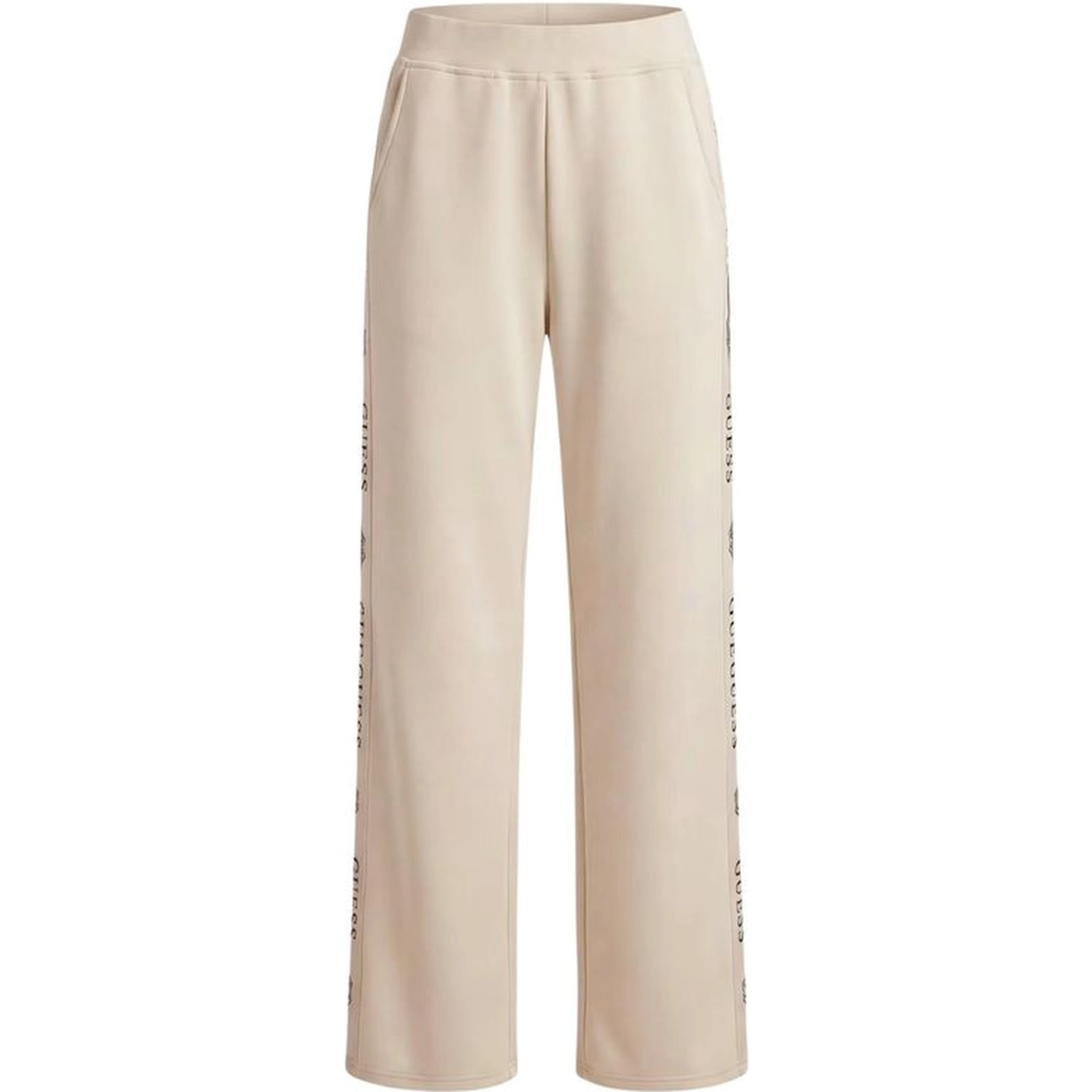 Beige Polyester Joggers (Workout Pants)