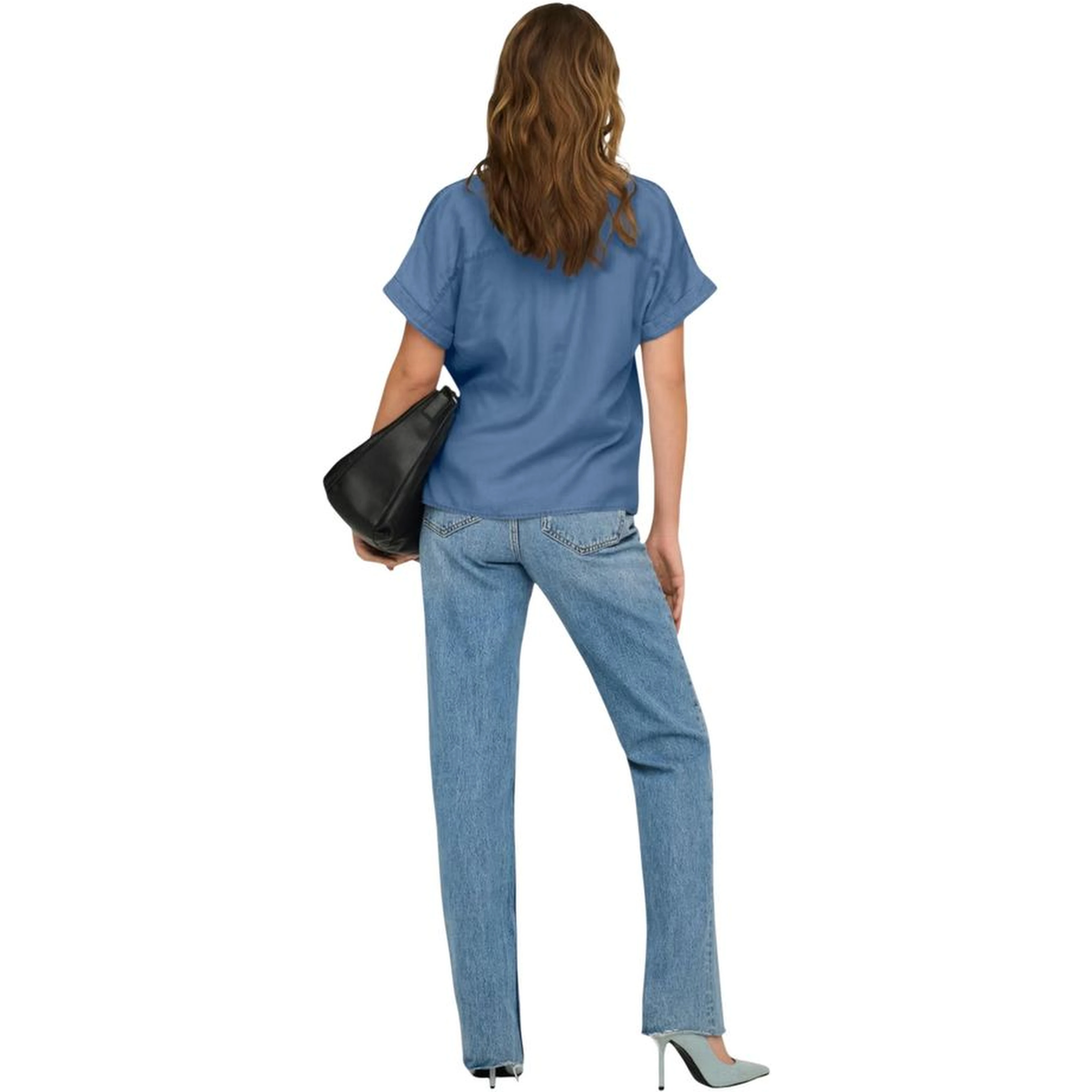 Blue Lyocell Shortsleeve Shirt