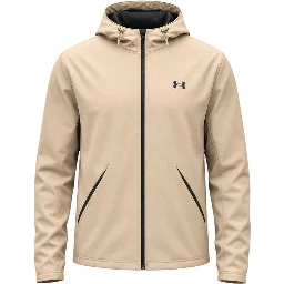 Beige Polyester Hoodie