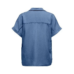 Blue Lyocell Shortsleeve Shirt