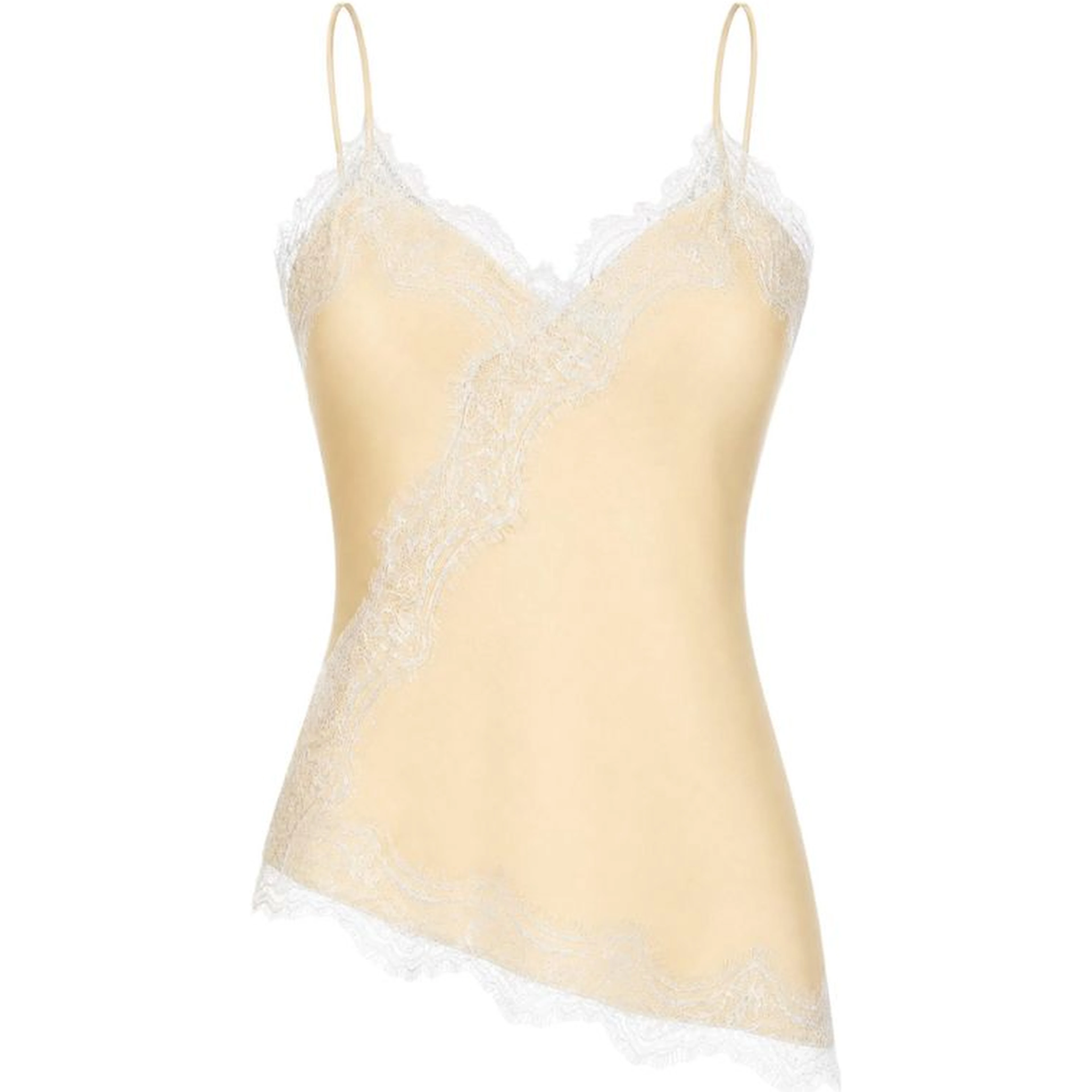 Beige Polyester Tank Tops