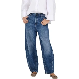 Blue Cotton Mom Jeans