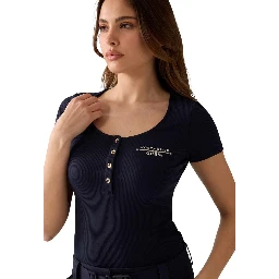 Blue Viscose T-Shirt
