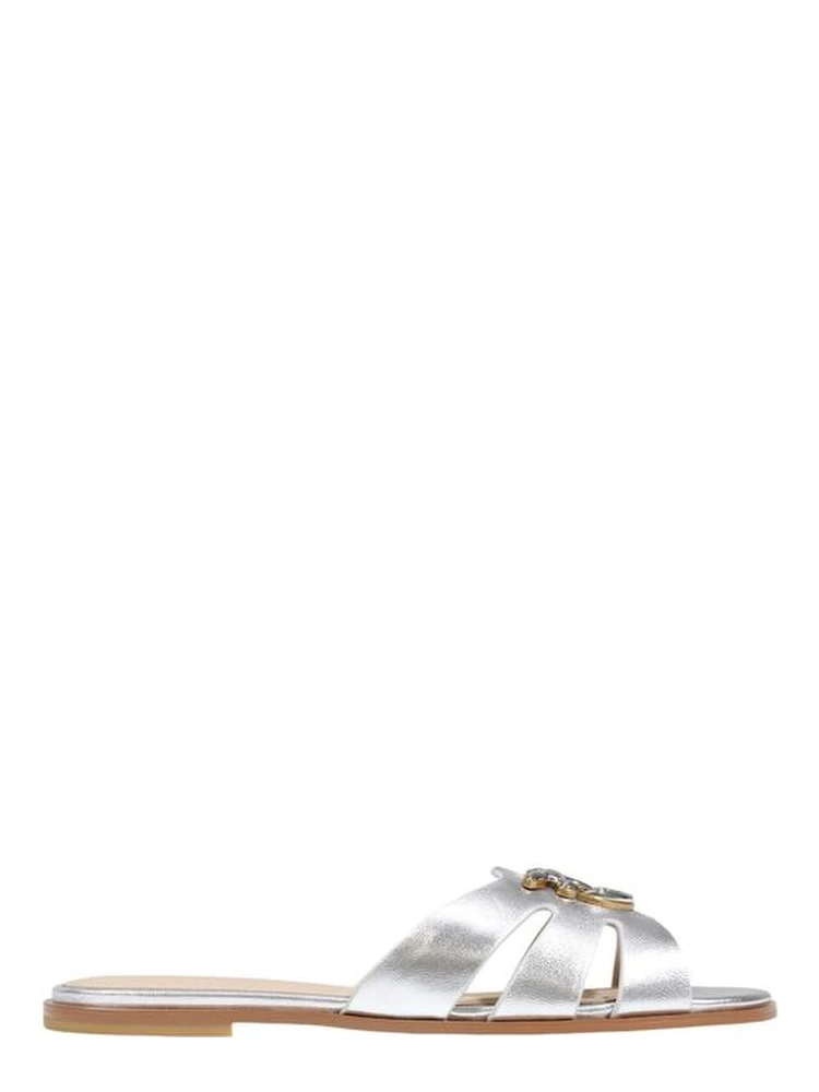 White Leather Slippers