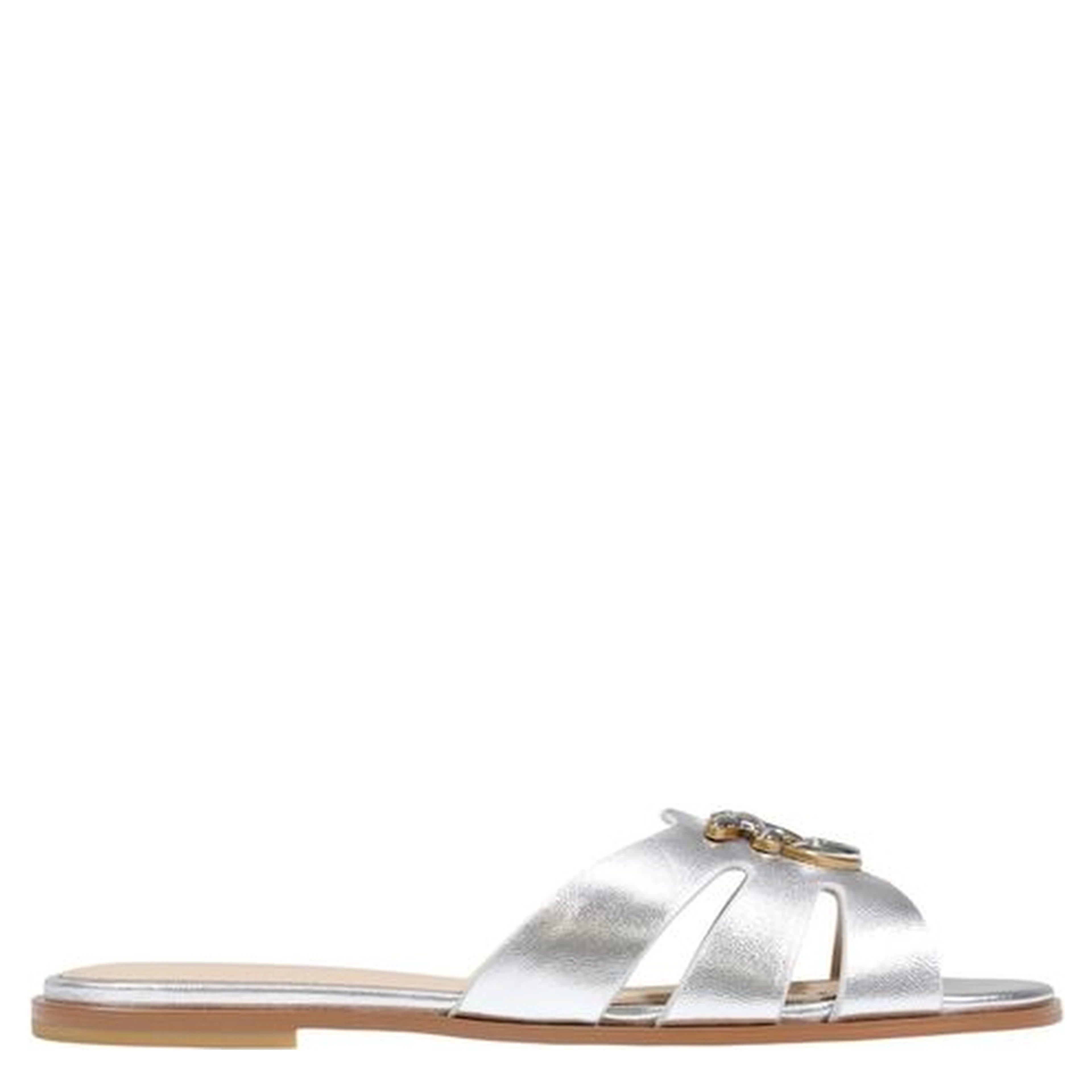 White Leather Slippers