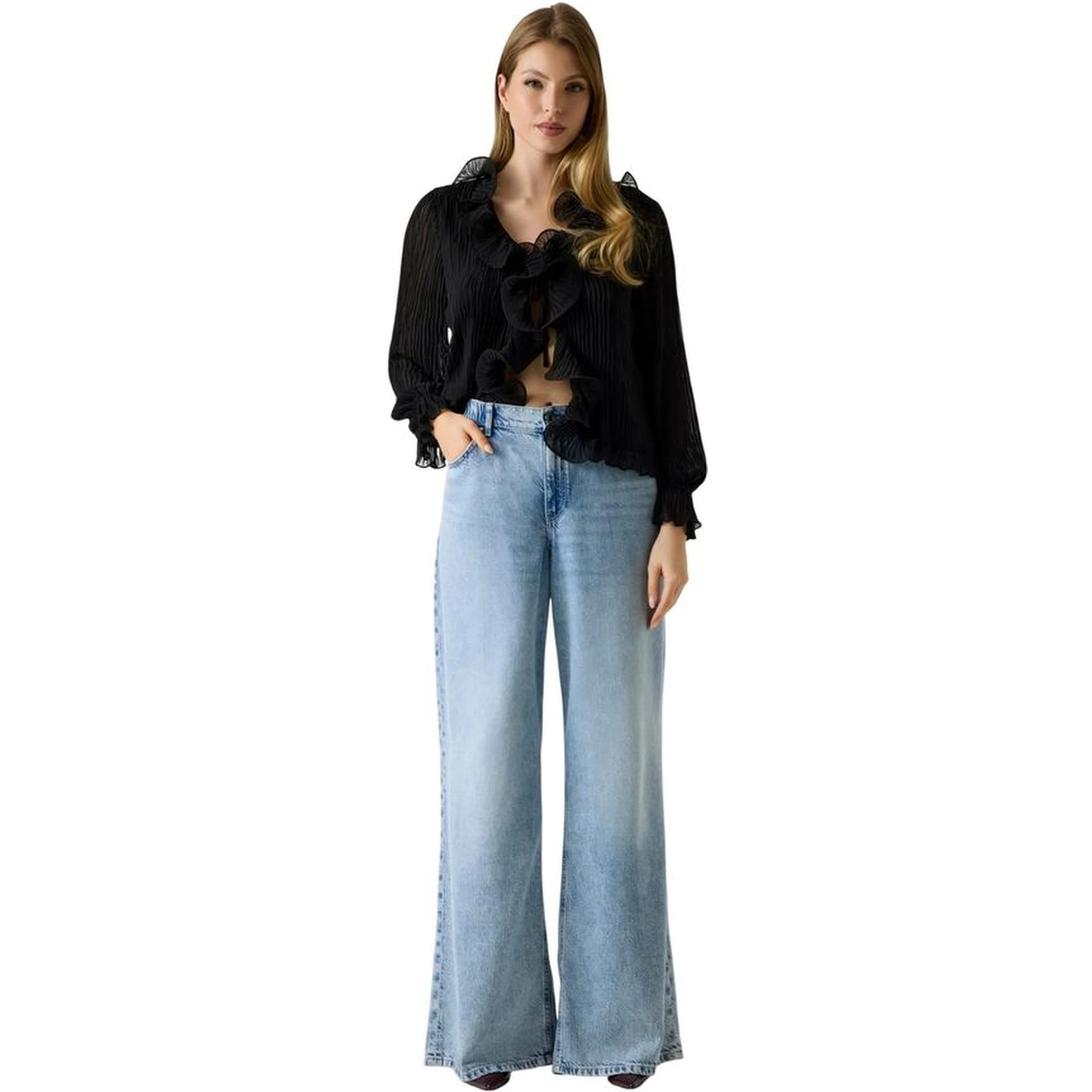 Light Blue Lyocell Relaxed Fit Jeans