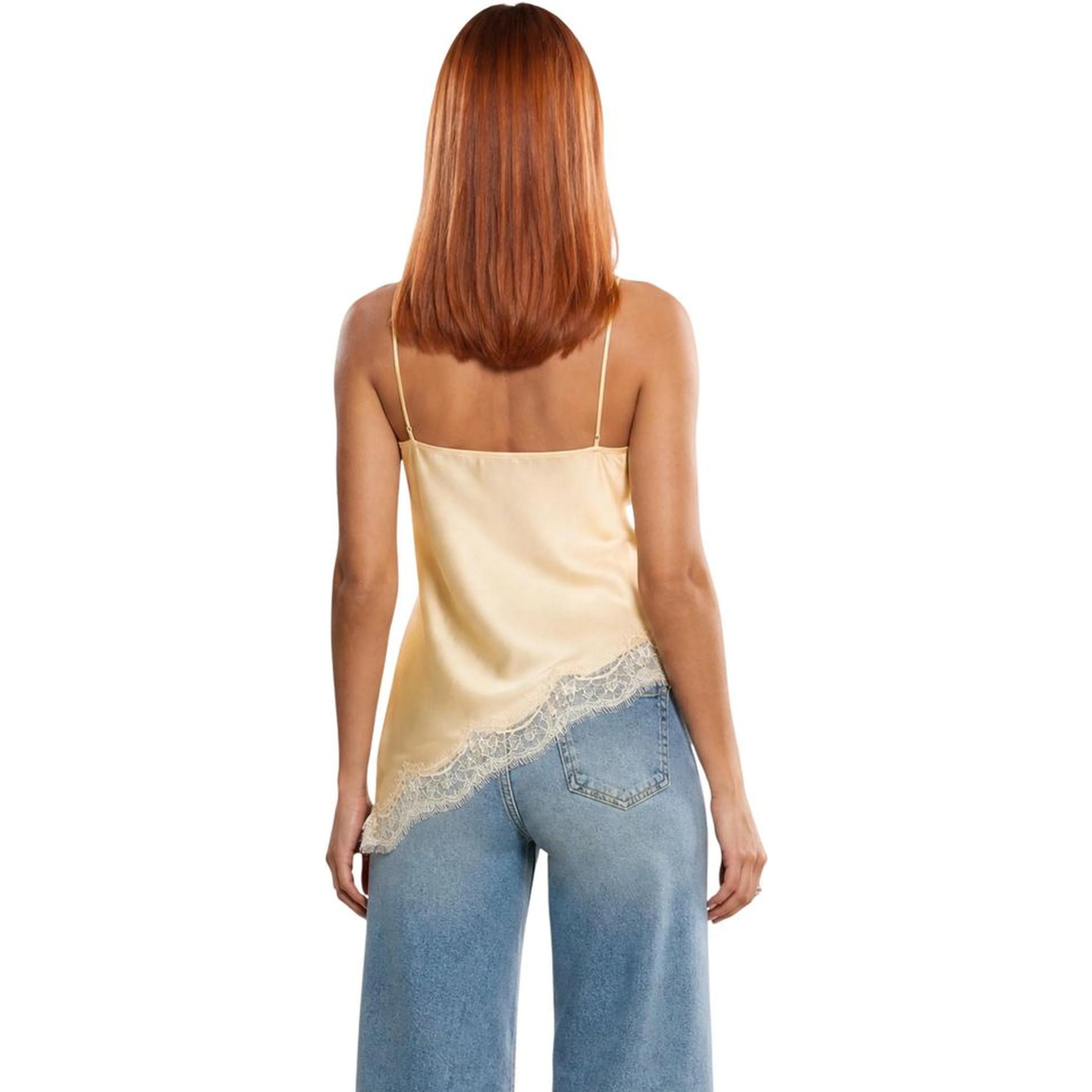 Beige Polyester Tank Tops
