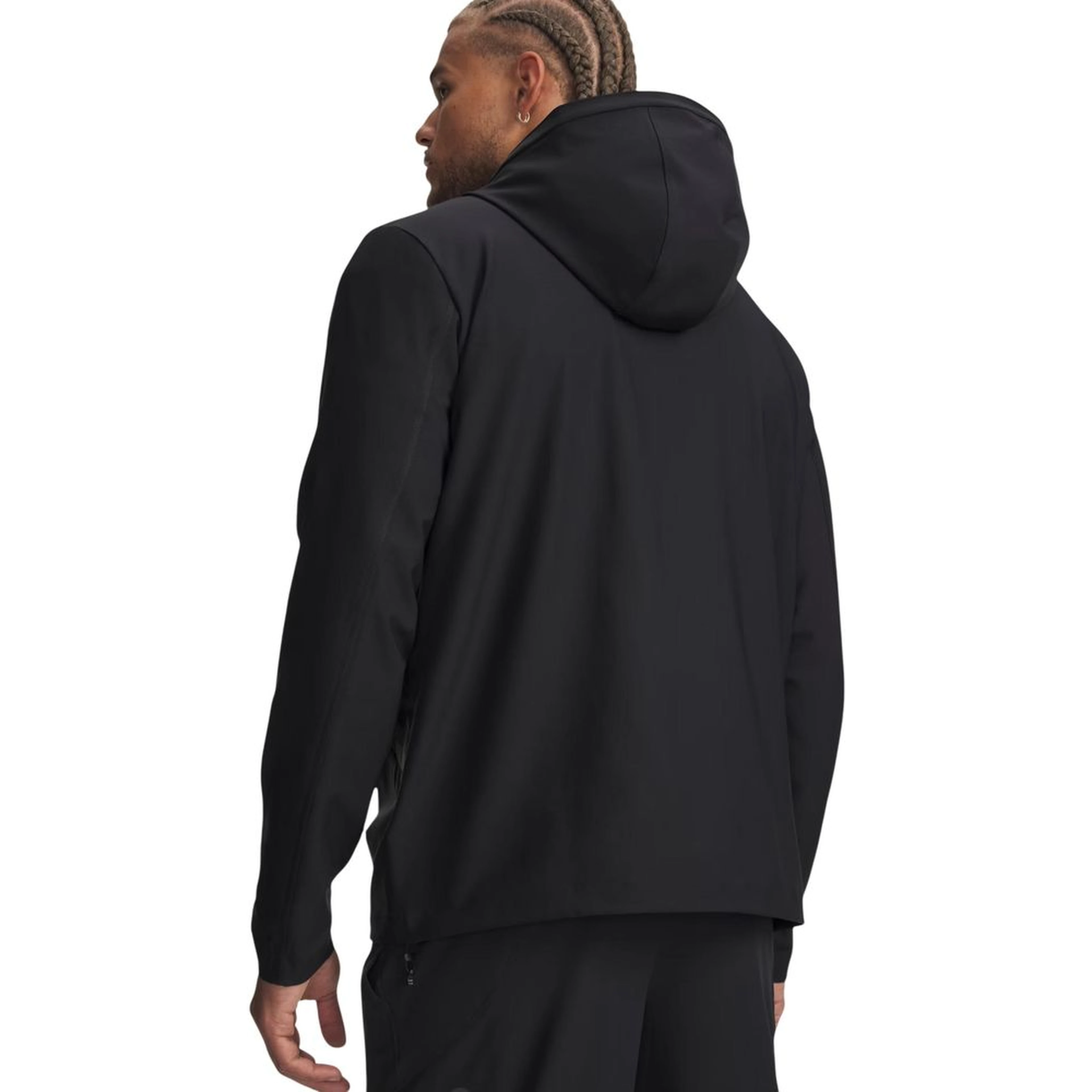 Black Polyester Hoodie