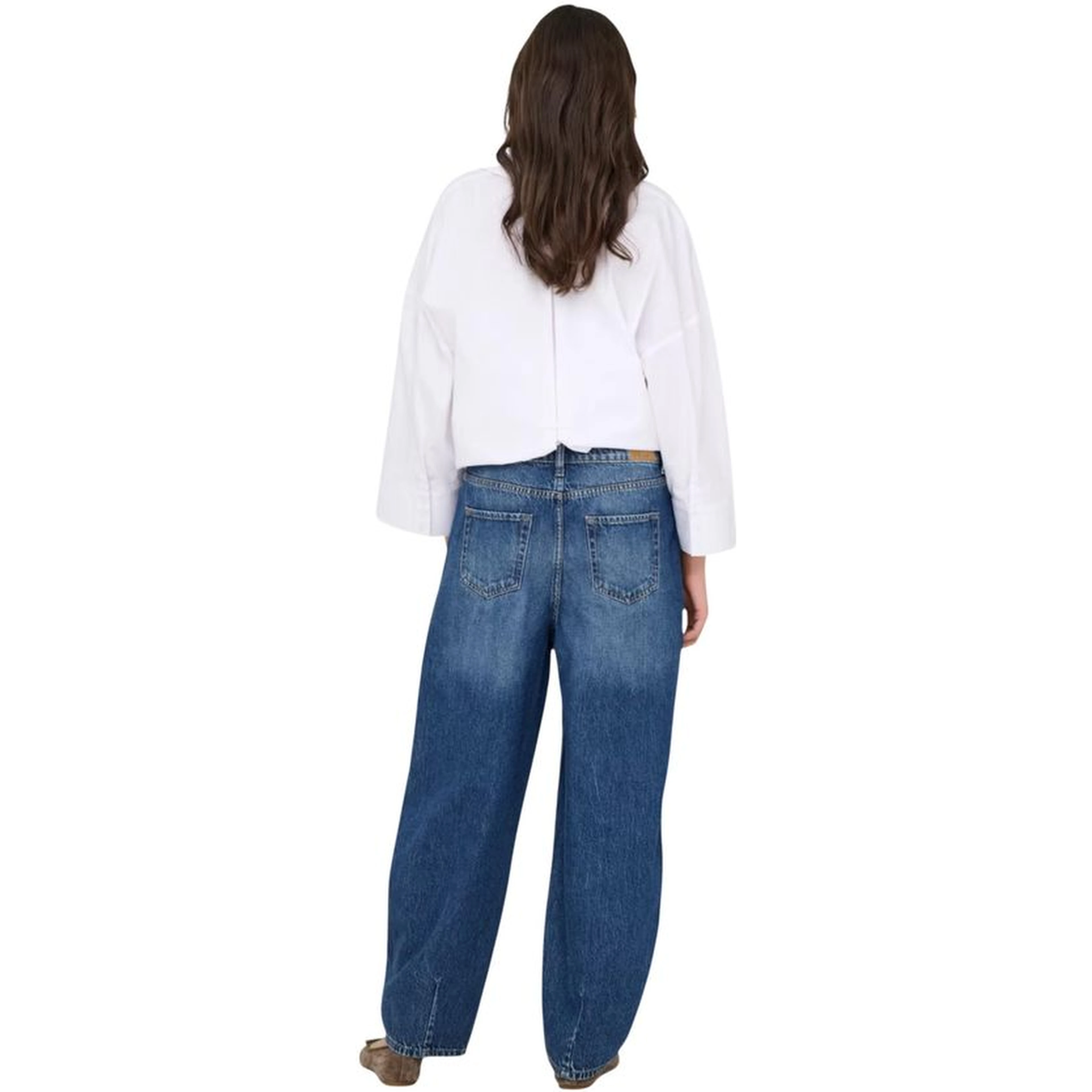 Blue Cotton Mom Jeans