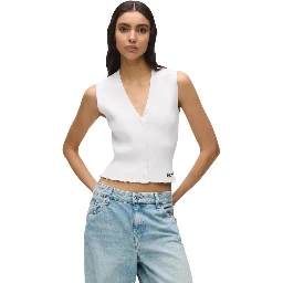 White Viscose Tank Tops